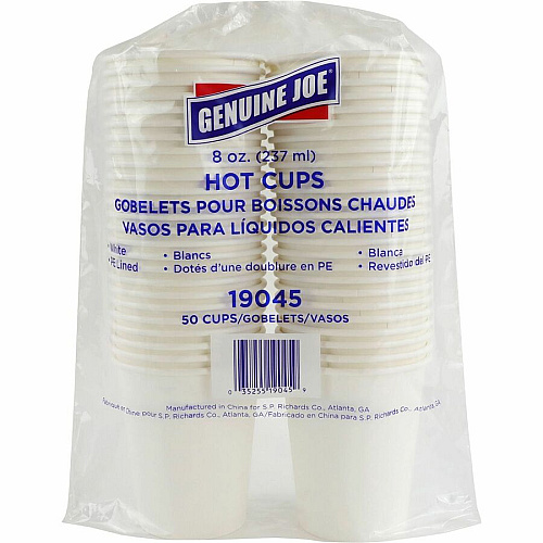 Genuine Joe 8 oz Disposable Hot Cups (19045)