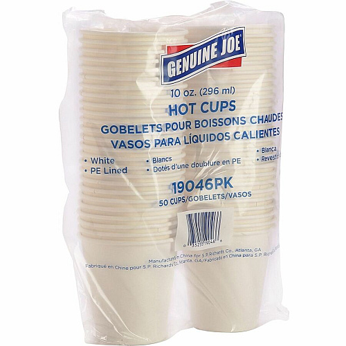 Genuine Joe 10 oz Disposable Hot Cups (19046)