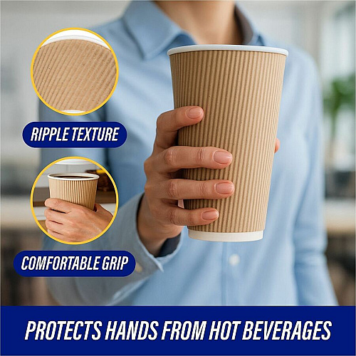 Genuine Joe 16 oz Rippled Hot Cups (11257CT)