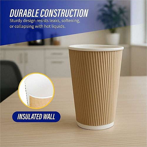 Genuine Joe 16 oz Rippled Hot Cups (11257CT)