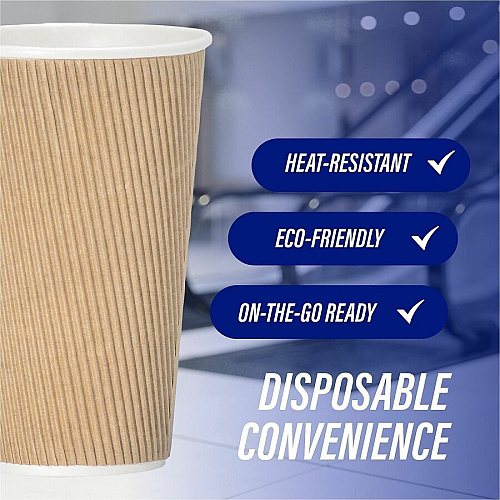 Genuine Joe 16 oz Rippled Hot Cups (11257CT)