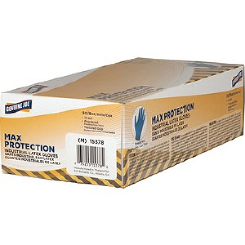 Genuine Joe 14mil Powdered Industrial Latex Gloves