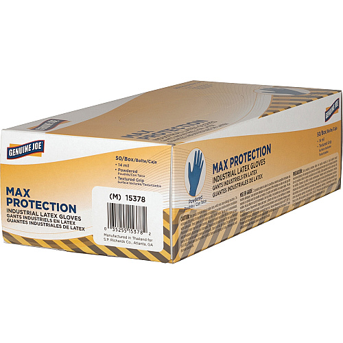 Genuine Joe 14mil Powdered Industrial Latex Gloves