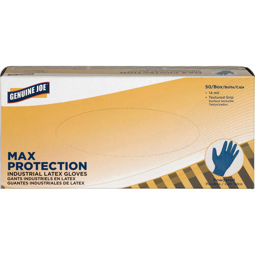 Genuine Joe 14mil Powdered Industrial Latex Gloves