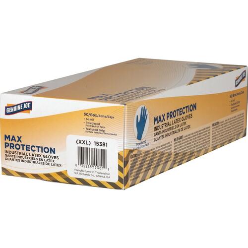 Genuine Joe 14mil Powdered Industrial Latex Gloves