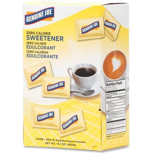 Genuine Joe Sucralose Zero Calorie Sweetener Packets (GJO70468)