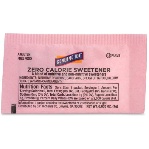 Genuine Joe Saccharine Zero Calorie Sweetener Packets (GJO70469)