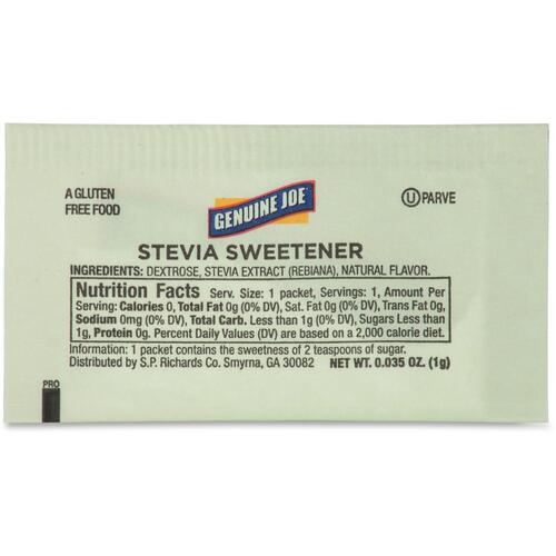 Genuine Joe Stevia Natural Sweetener Packets (GJO70472)
