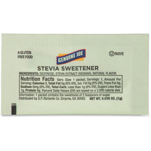 Genuine Joe Stevia Natural Sweetener Packets (GJO70472)