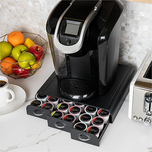 Mind Reader EMS Mind 3-drawer Coffee Pod Organizer (TRY3PCBLK)