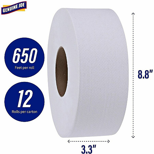 Genuine Joe 2-ply Jumbo Roll Dispenser Bath Tissue (2565012)