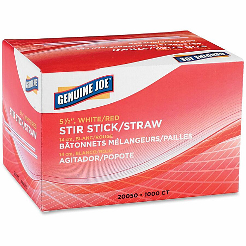 Genuine Joe 5-1/2" Plastic Stir Stick/Straws (20050CT)