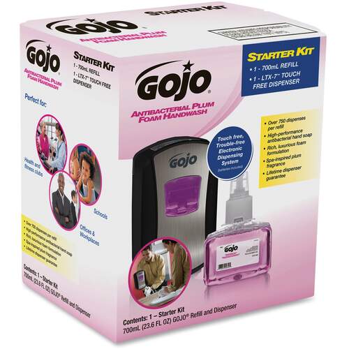 GOJO LTX-7 Plum Foam Dispenser Starter Kit (1312D1)