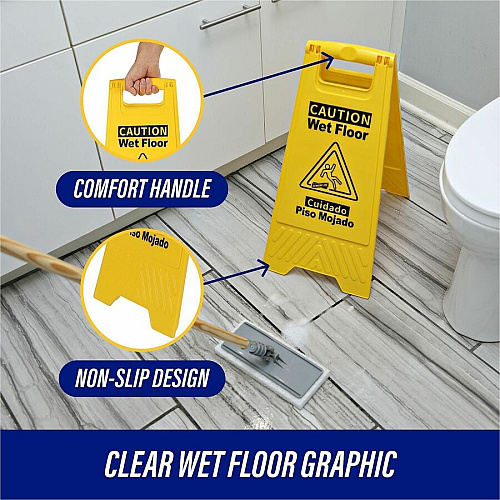 Genuine Joe Universal Graphic Wet Floor Sign (85117)