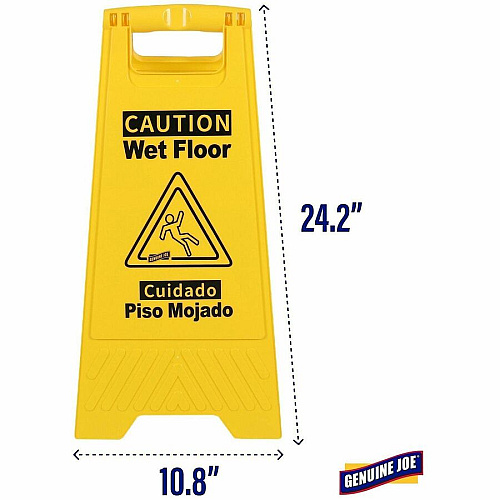 Genuine Joe Universal Graphic Wet Floor Sign (85117)