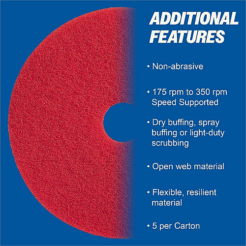 Genuine Joe Red Buffing Floor Pad (90420)
