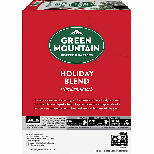 GREEN MOUNTAIN COFFEE ROASTERS K-Cup Holiday Blend Coffee (6204)