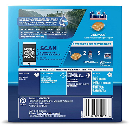 FINISH Dishwasher Gel Packs (81053)