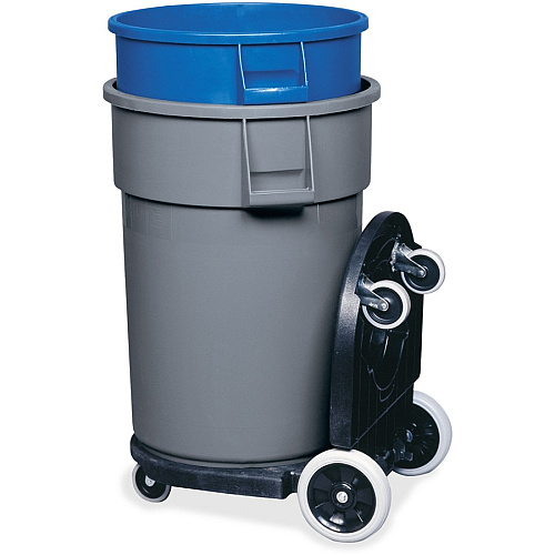 Rubbermaid Commercial Brute Tandem Dolly for 2620, 2632, 2643, 2655, 3526, 3536 Containers (264600BK)