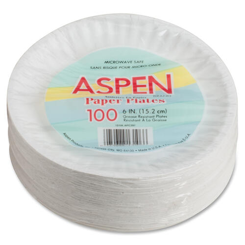 AJM Packaging Coated Paper Plates (CP6OAWH)
