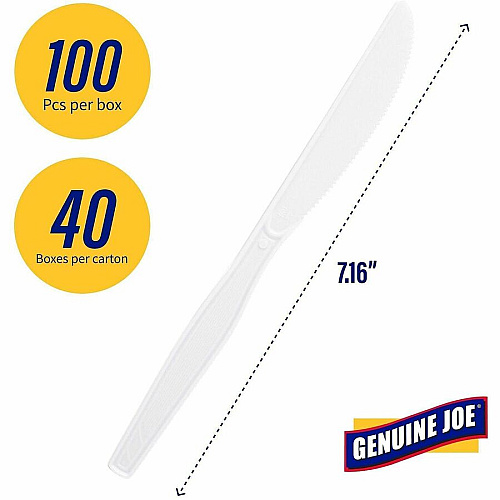Genuine Joe Heavyweight Disposable Knives (10431CT)
