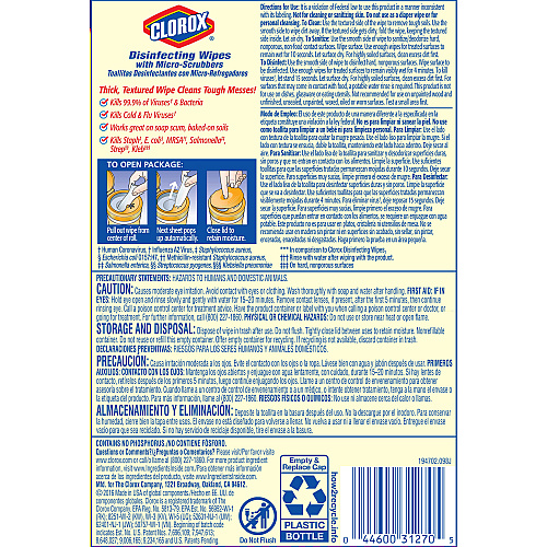 Clorox Disinfecting Wipes with Micro-Scrubbers