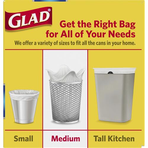 Glad ForceFlex Quick-Tie Medium Trash Bags (70403)
