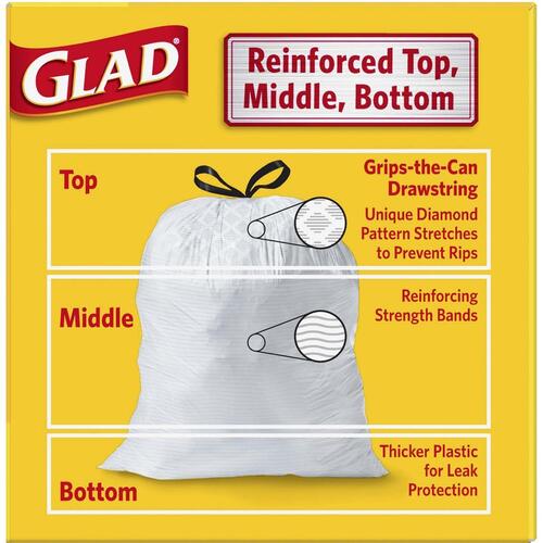 Glad ForceFlex Tall Kitchen Drawstring Trash Bags (78362)