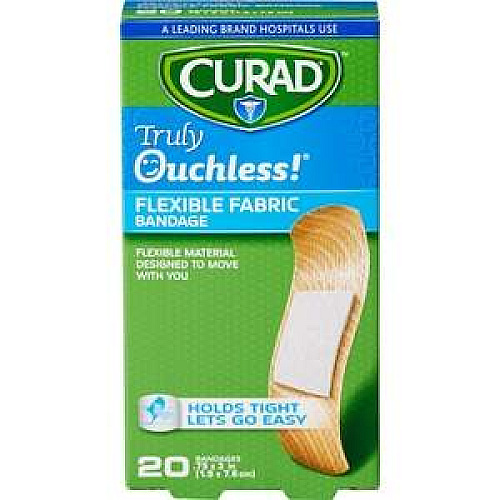 Curad Truly Ouchless Silicone Flexible Fabric Bandages (CUR5002)