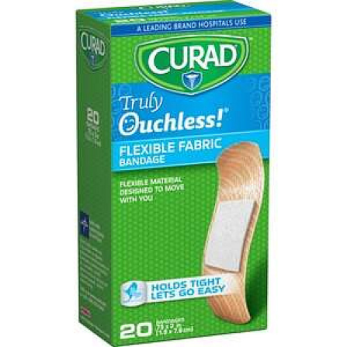 Curad Truly Ouchless Silicone Flexible Fabric Bandages (CUR5002)