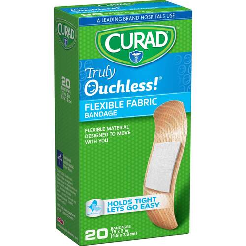 Curad Truly Ouchless Silicone Flexible Fabric Bandages (CUR5002)