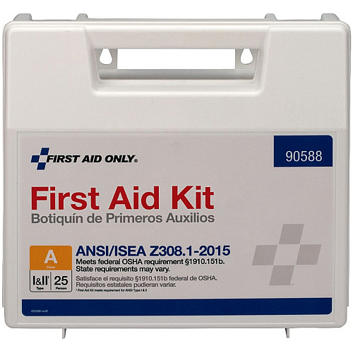 First Aid Only 25-Person Bulk Plastic First Aid Kit - ANSI Compliant (90588)