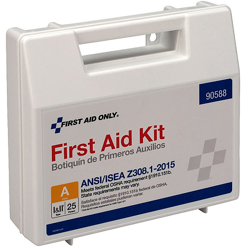 First Aid Only 25-Person Bulk Plastic First Aid Kit - ANSI Compliant (90588)