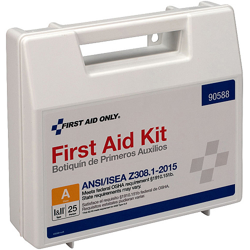 First Aid Only 25-Person Bulk Plastic First Aid Kit - ANSI Compliant (90588)