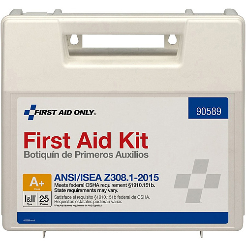 First Aid Only 25-Person Bulk Plastic First Aid Kit - ANSI Compliant (90589)