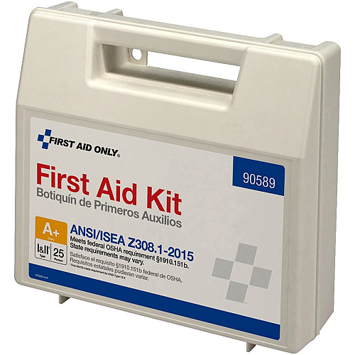 First Aid Only 25-Person Bulk Plastic First Aid Kit - ANSI Compliant (90589)