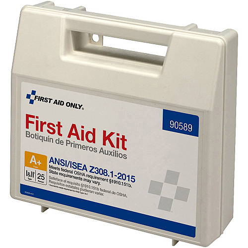 First Aid Only 25-Person Bulk Plastic First Aid Kit - ANSI Compliant (90589)