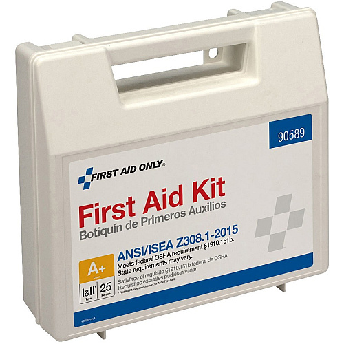 First Aid Only 25-Person Bulk Plastic First Aid Kit - ANSI Compliant (90589)