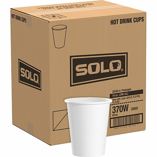 SOLO 10 oz Paper Hot Cups (370W2050)