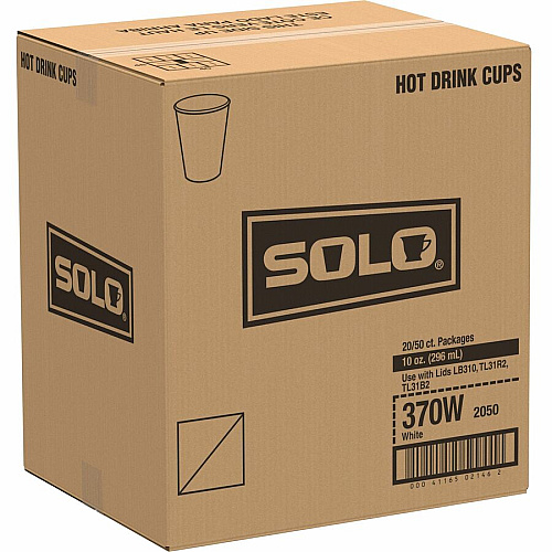 SOLO 10 oz Paper Hot Cups (370W2050)