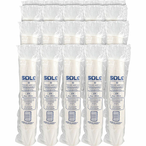 SOLO 10 oz Paper Hot Cups (370W2050)