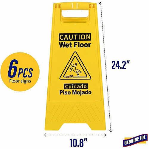 Genuine Joe Universal Graphic Wet Floor Sign (85117CT)