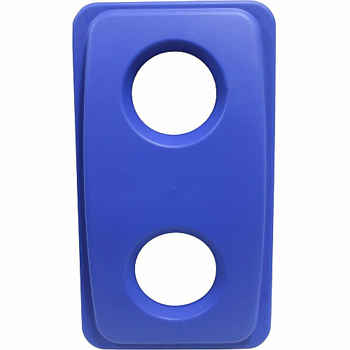 Thin Bin Round Cut Out Blue Lid (702511CT)