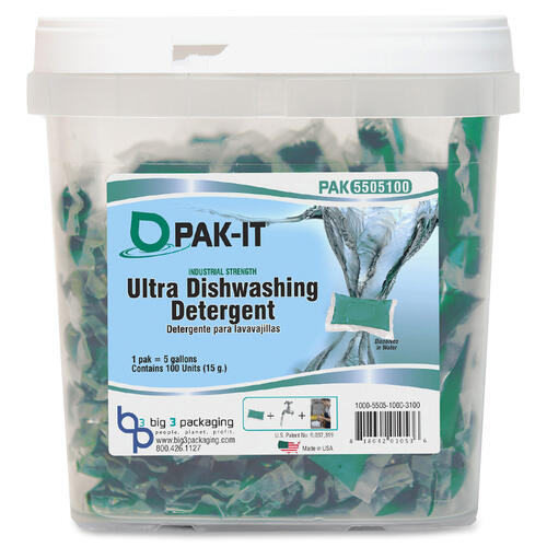 Big 3 Packaging Pak-It Ultra Dishwashing Detergent Paks (55051004)