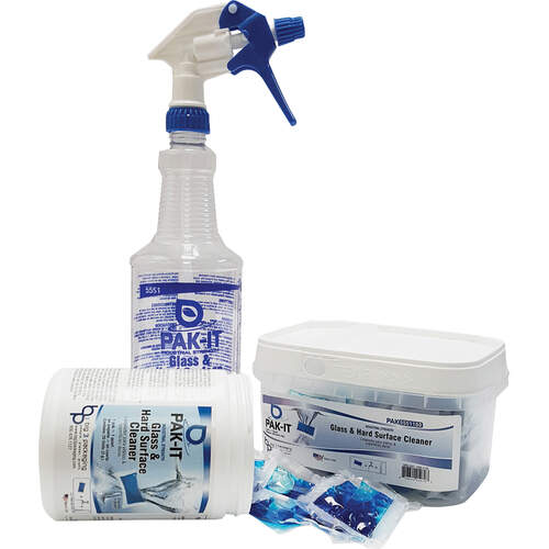 Big 3 Packaging Pak-It Glass/Hard Surface Cleaner Packs (55511008)