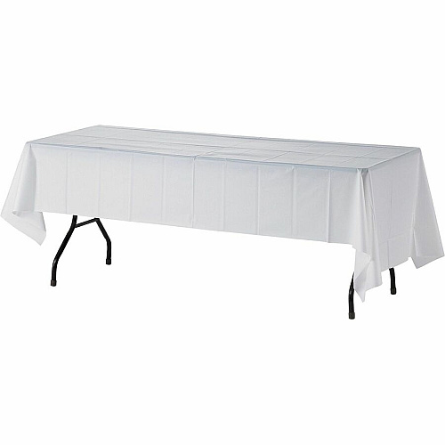 Genuine Joe Plastic Rectangular Table Covers (10328CT)
