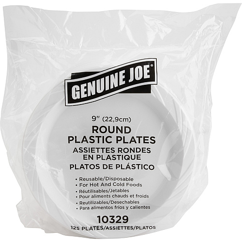 Genuine Joe 9" Reusable Plastic Plates (10329CT)