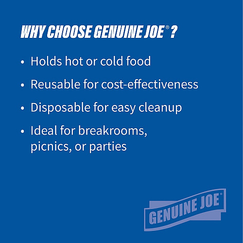 Genuine Joe 9" Round Plastic Plates (10429CT)