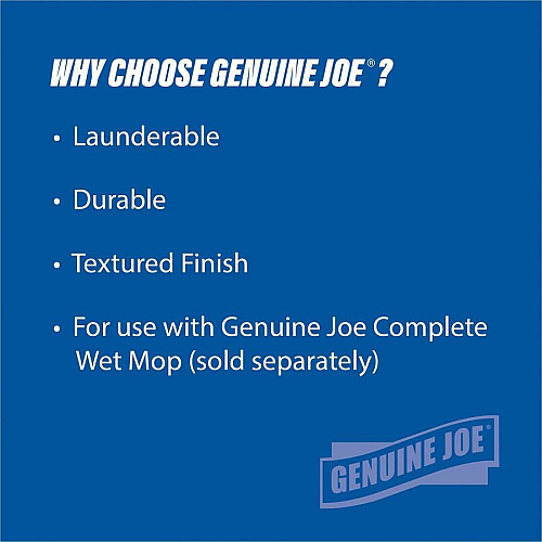 Genuine Joe Microfiber Wet Mophead Refill (47538CT)