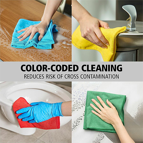 Rubbermaid Commercial Microfiber Light-Duty Cleaning Cloths (1820583)